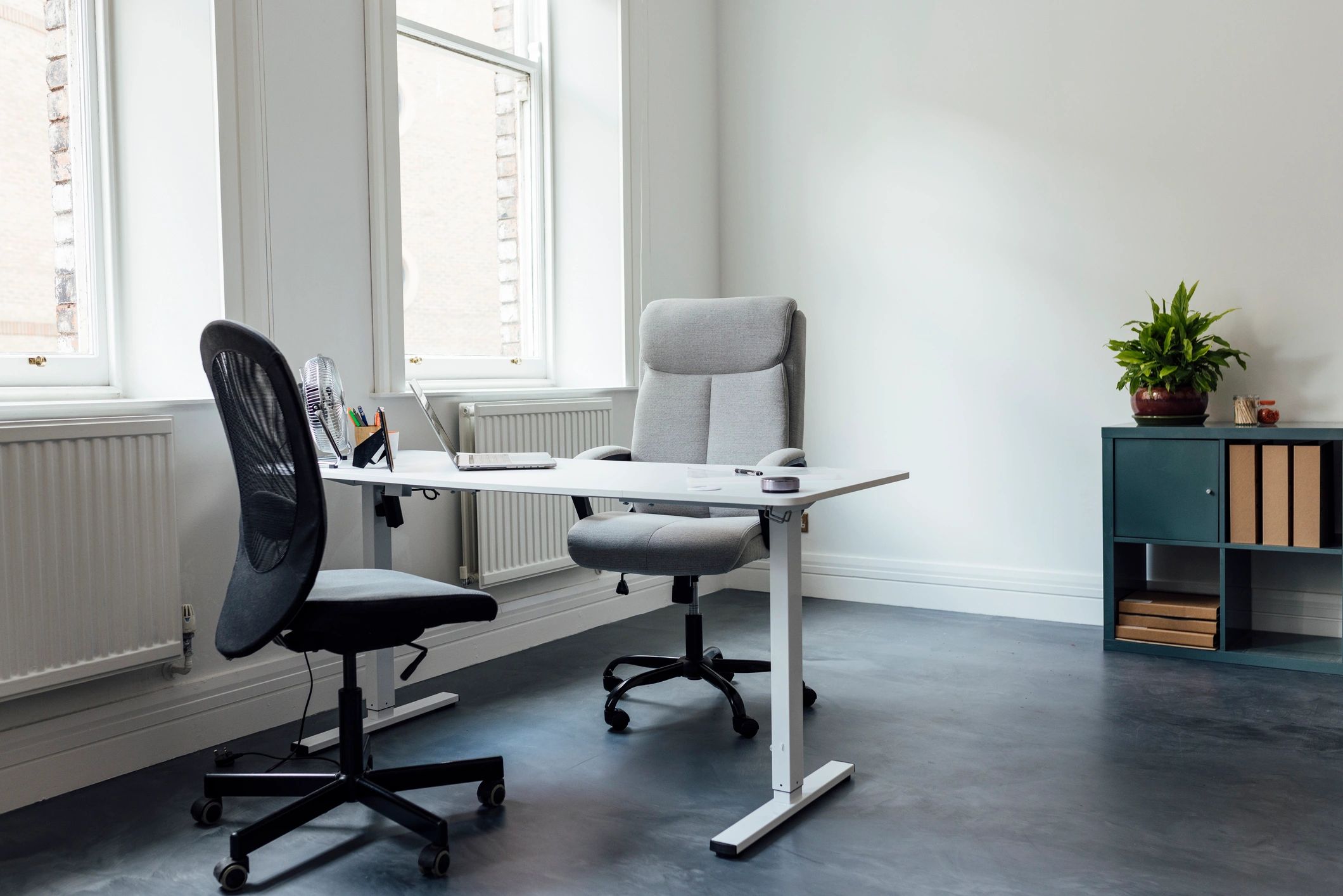 Professional office interior with desks and equipment